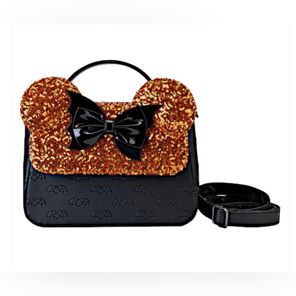 LOUNGEFLY DISNEY MINNIE MOUSE EXCLUSIVE HALLOWEEN CROSSBODY - NWT - Picture 4 of 5